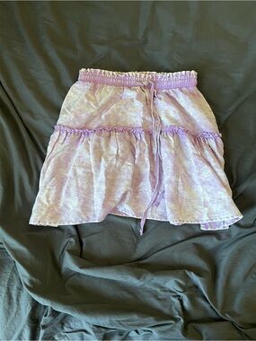 Zenana Lavender Tiered Ruffle Mini Skirt - Women